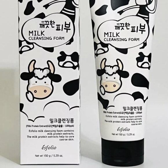 Esfolio Milk Cleansing Foam - Hydrating Korean Skincare Facial Cleanser 5.29 OZ - Picture 1 of 8